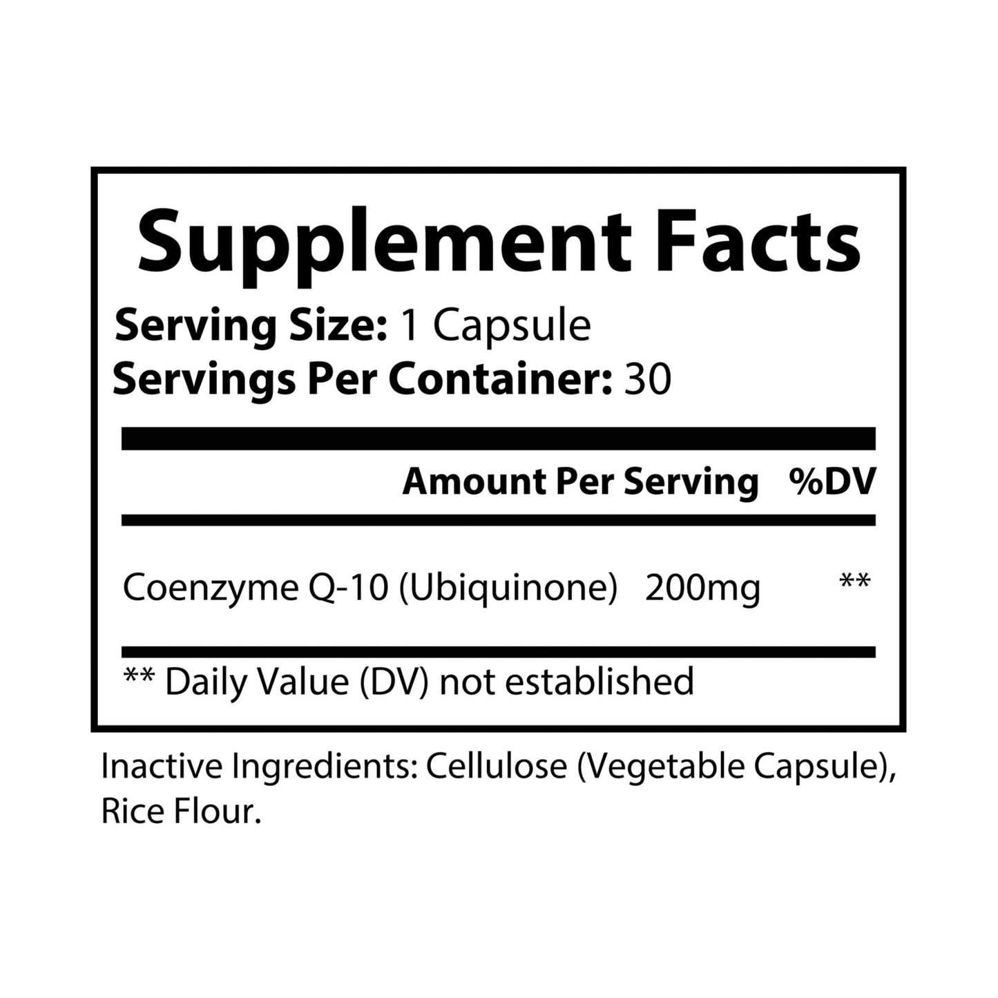 CoQ10 (Ubiquinone) Supplement – Antioxidant & Heart Health Support