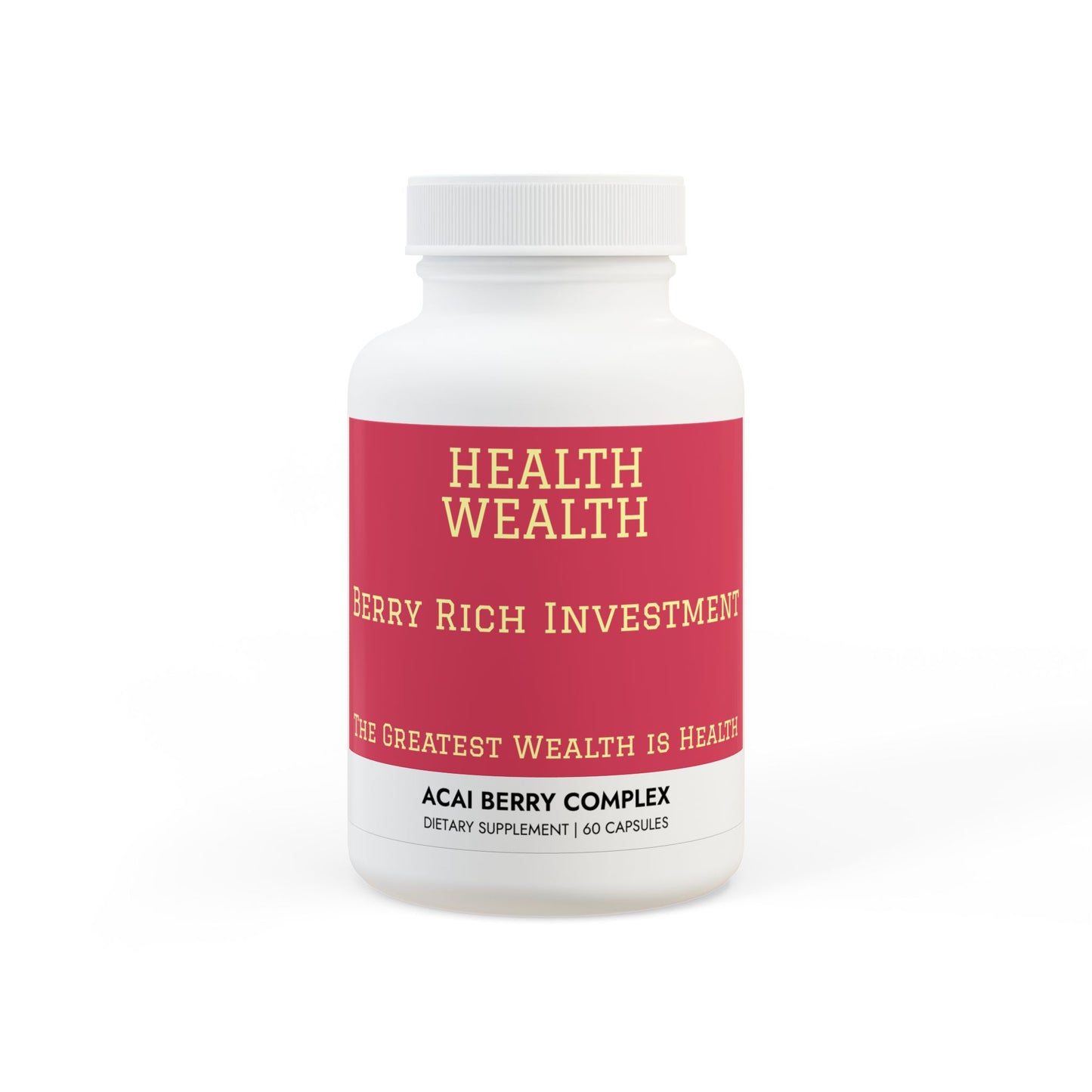 Berry Rich Investment Acai Berry Complex Supplement - Digestive Health & Antioxidant Support with Psyllium & Chlorella
