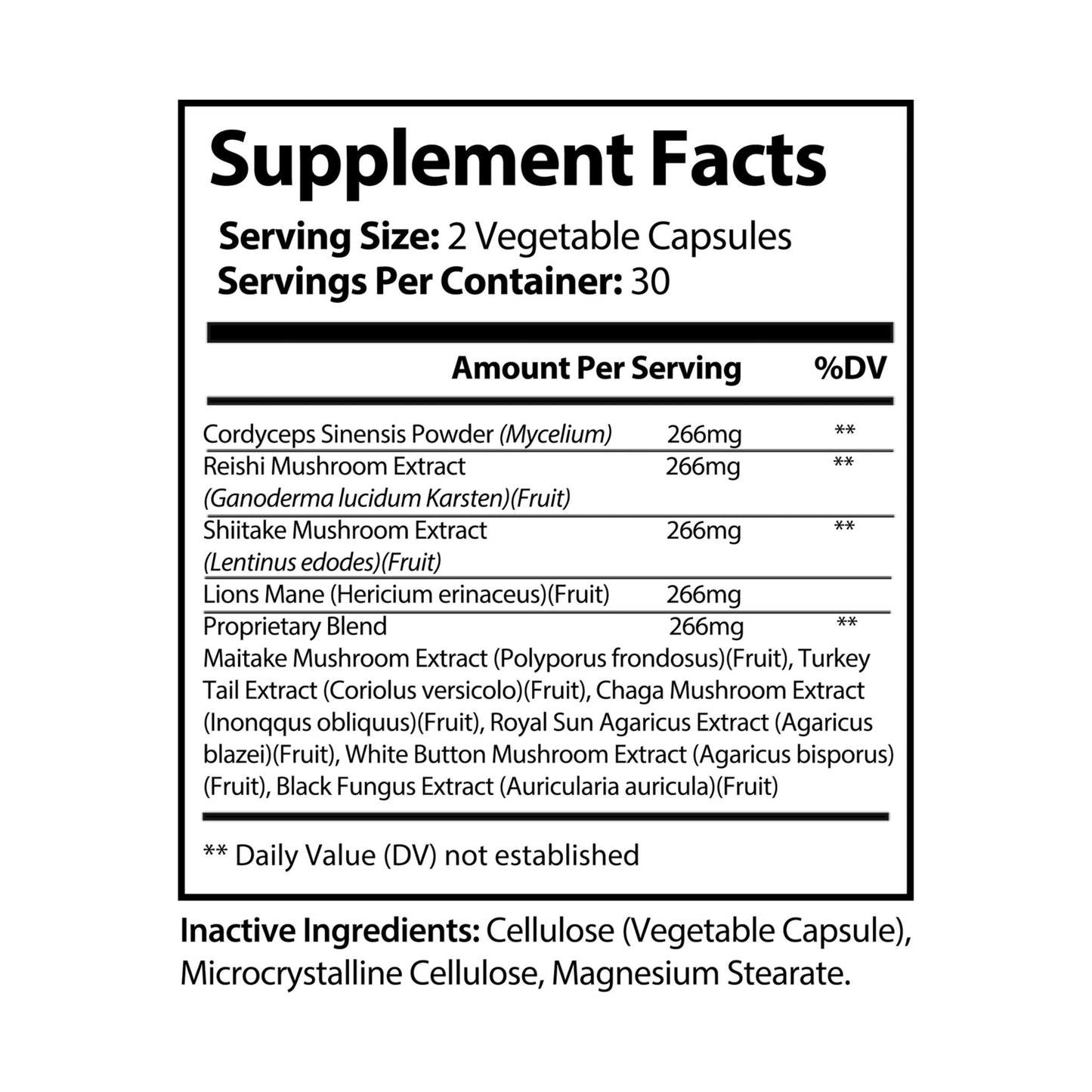 Compounding Mushroom Blend Supplement