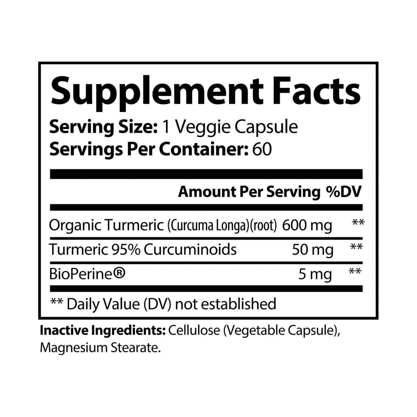 Turmeric with BioPerine® (Black Pepper Fruit Extract) Supplements