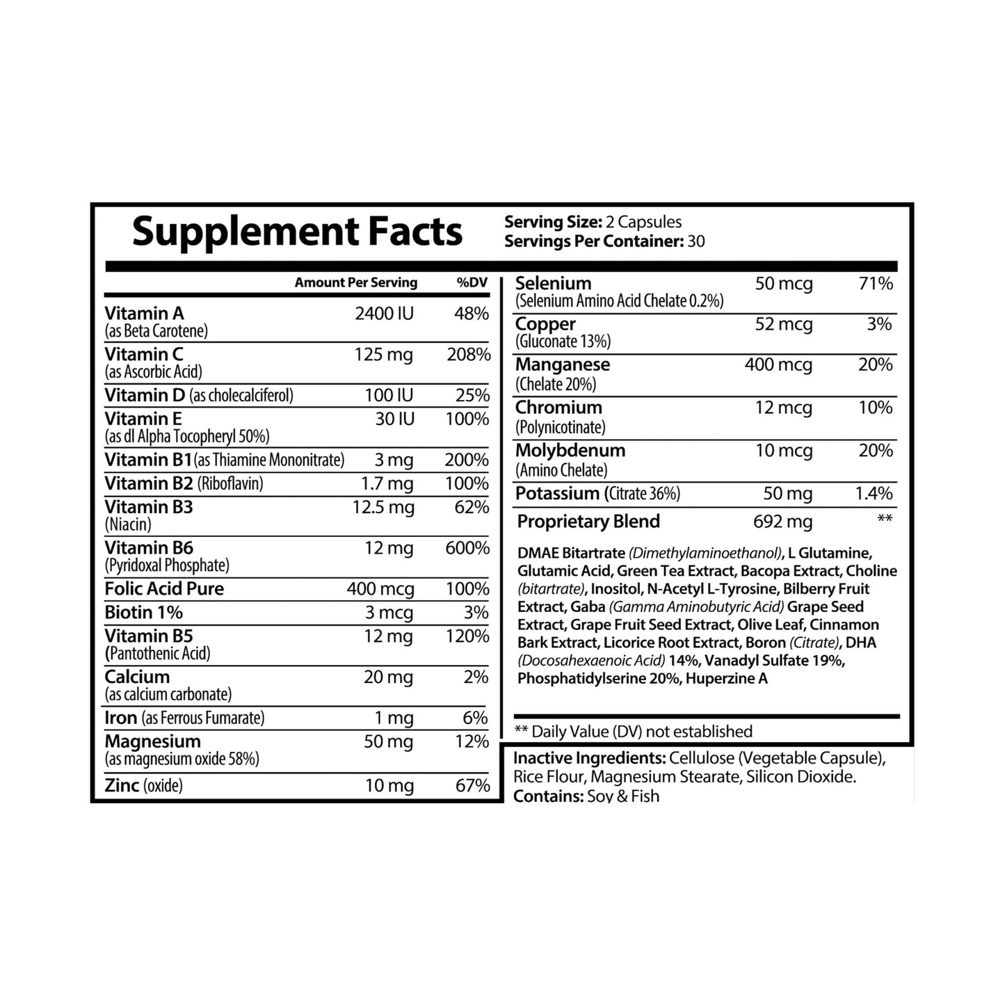 Brain Vault Brain Support Complex Supplement